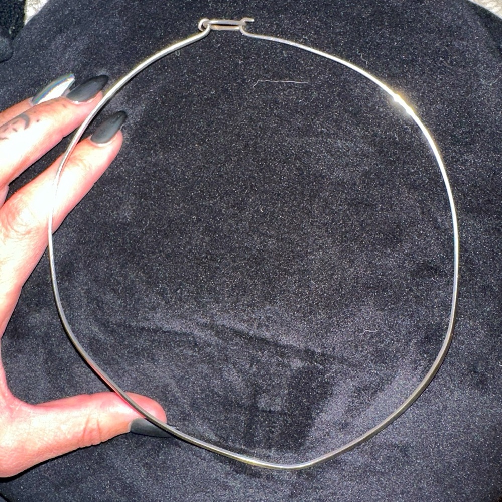 Vintage Estate Taxco Mexico 925 Sterling Silver 16” Collar Handmade Necklace